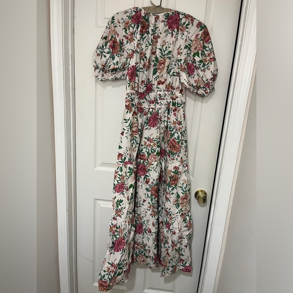 Anthropologie The Somerset Maxi Dress: Puff-Sleeve Edition Tiered Pockets Cotton - Picture 15 of 15